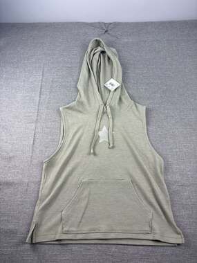 American Eagle Ziegler Sleeveless Waffle Knit Star Graphic Hoodie